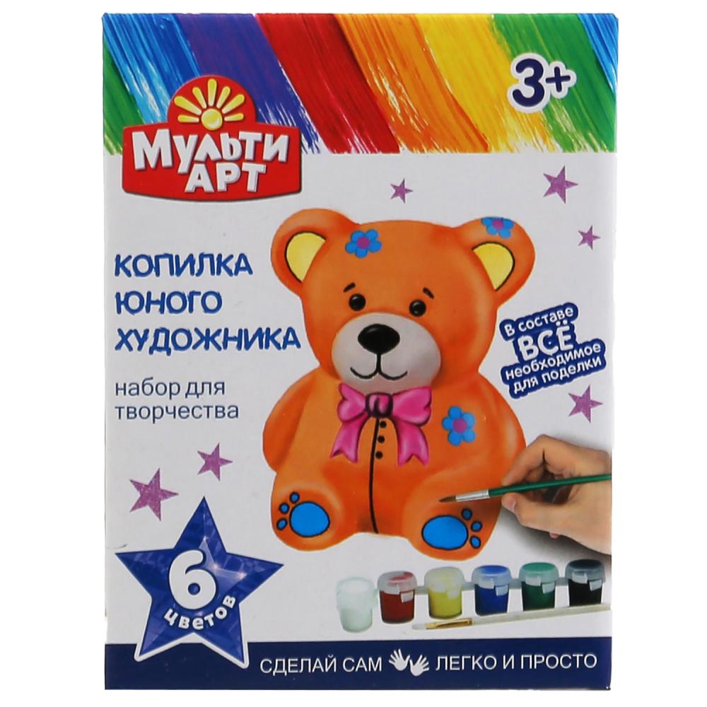 фото Набор для творчества multi art мишка 100mb-bear-4 копилка для росписи