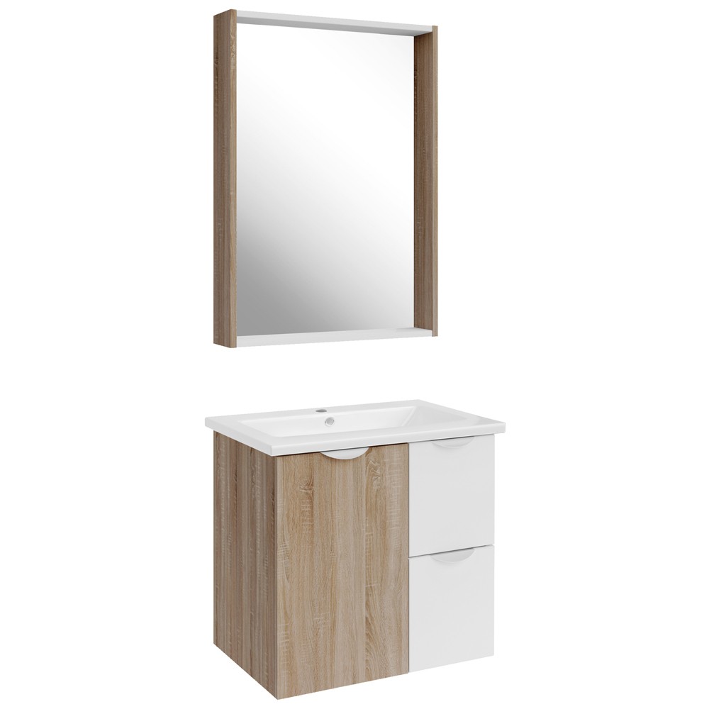 Комплект мебели ASB-Mebel Лавре 60 (раковина + тумба + зеркало)