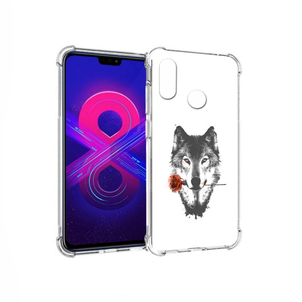 

Чехол MyPads Tocco для Honor 8X Max волк с розой (PT118941.31.270), Прозрачный, Tocco