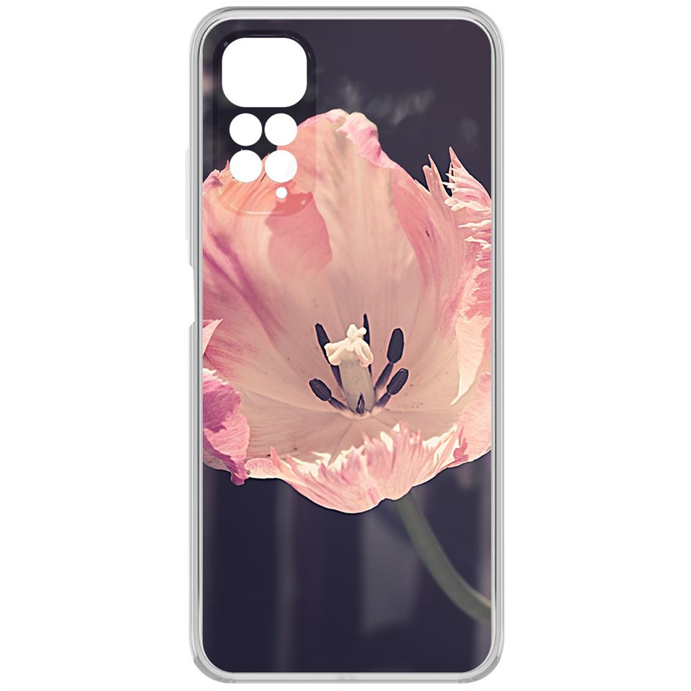 

Чехол-накладка Krutoff Clear Case Тюльпан для Poco M4 Pro, Прозрачный