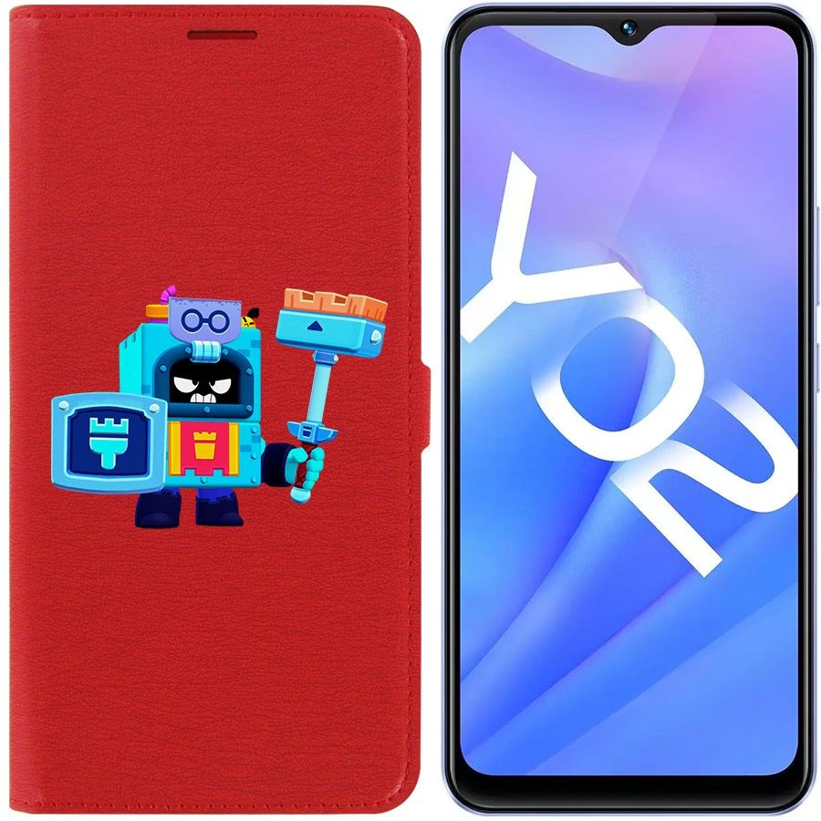 

Чехол-книжка Eco Book для Vivo Y02 Brawl Stars-Эш