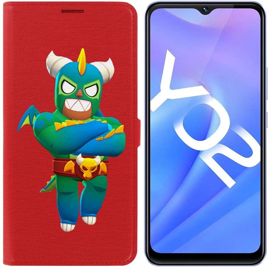 

Чехол-книжка Eco Book для Vivo Y02 Brawl Stars-Эль Дракон Вердозо