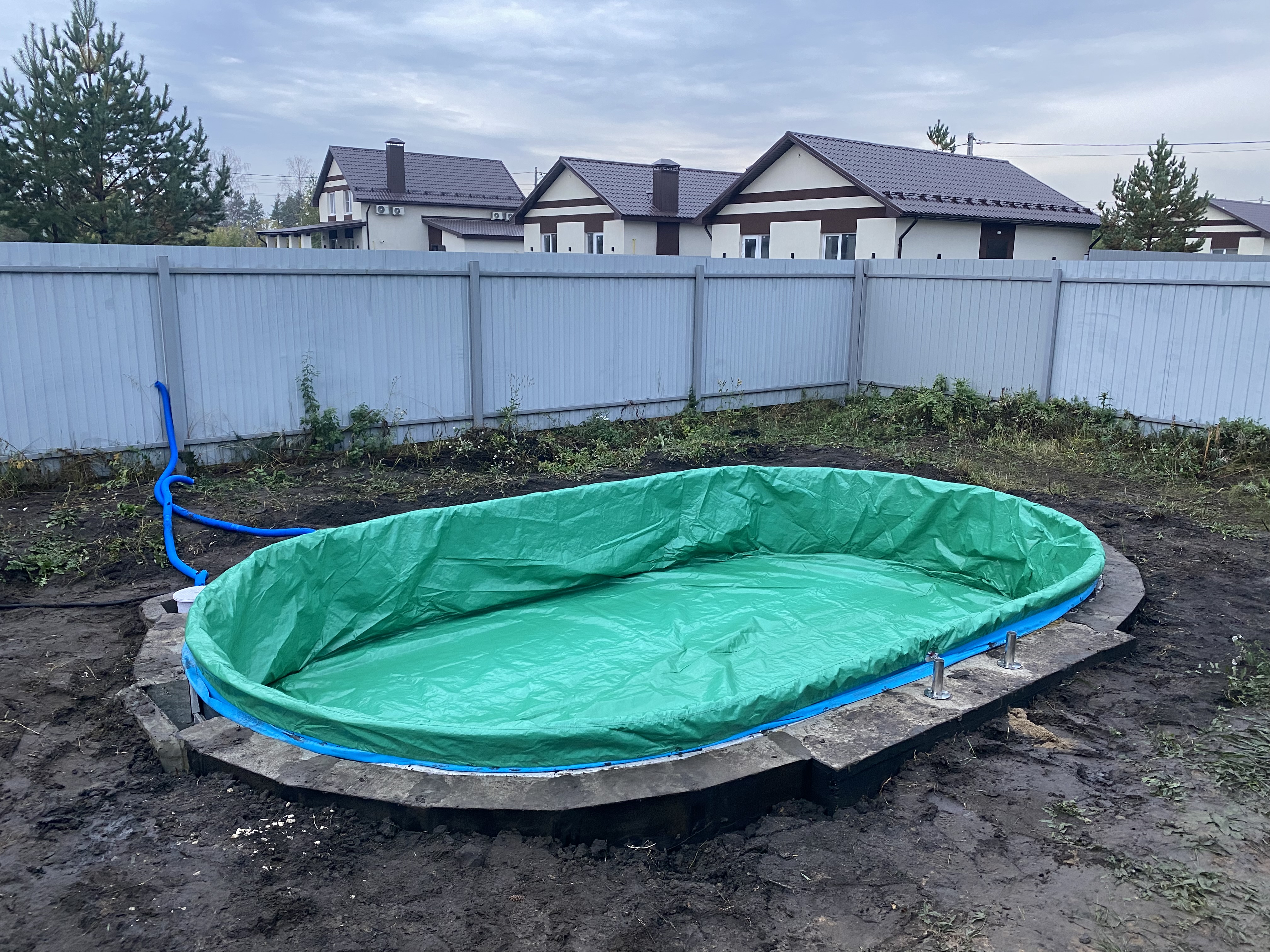 Тент для зимней консервации бассейна, овальный Лагуна ТМ988 415х310 см