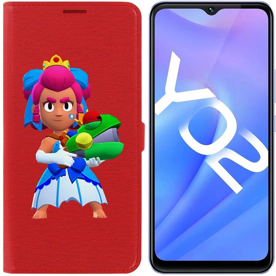 

Чехол-книжка Eco Book для Vivo Y02 Brawl Stars-Принцесса Шелли