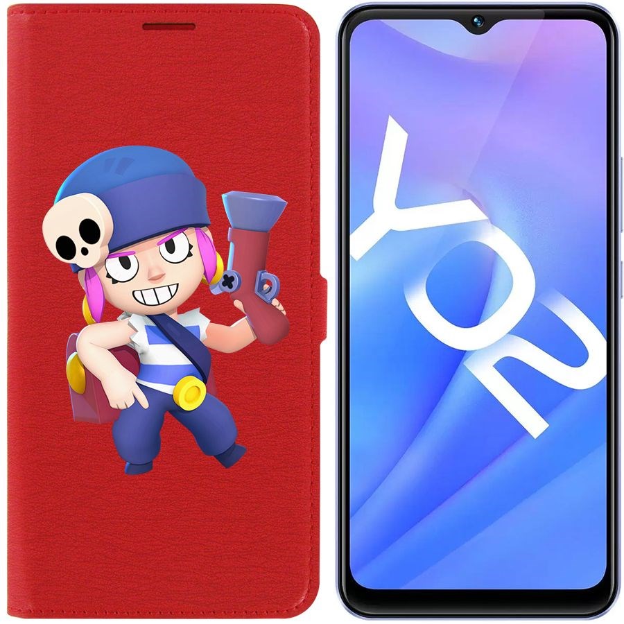 

Чехол-книжка Eco Book для Vivo Y02 Brawl Stars-Пенни