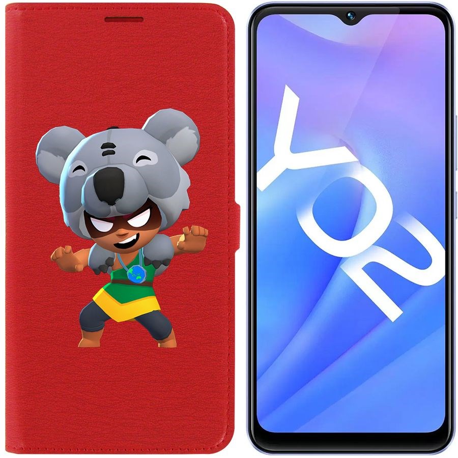 

Чехол-книжка Eco Book для Vivo Y02 Brawl Stars-Нита Коала