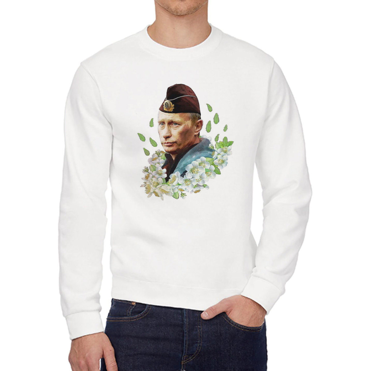 

Свитшот унисекс CoolPodarok W0113215 белый 42 RU, W0113215