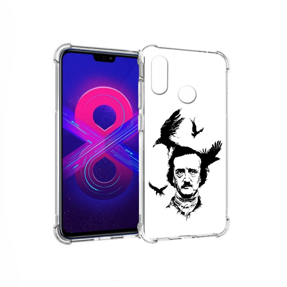 

Чехол MyPads Tocco для Honor 8X Max Эдгар Аллан черно белый (PT118941.31.204), Прозрачный, Tocco