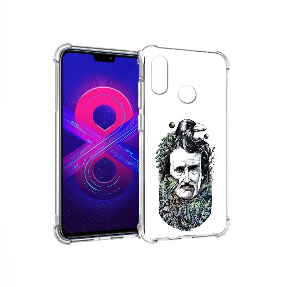 

Чехол MyPads Tocco для Honor 8X Max Эдгар Аллан с вороном (PT118941.31.203), Прозрачный, Tocco