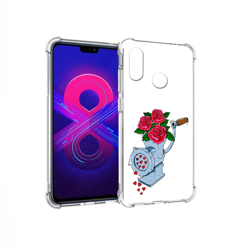 

Чехол MyPads Tocco для Honor 8X Max Цветочные сердца (PT118941.31.199), Прозрачный, Tocco