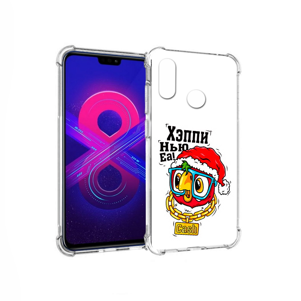 

Чехол MyPads Tocco для Honor 8X Max Хэппи нью еа (PT118941.31.196), Прозрачный, Tocco