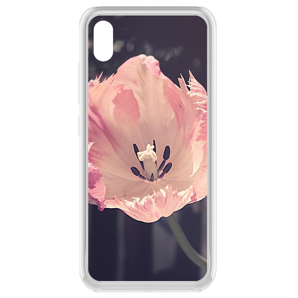 Чехол-накладка Krutoff Clear Case Тюльпан для Vivo Y91C