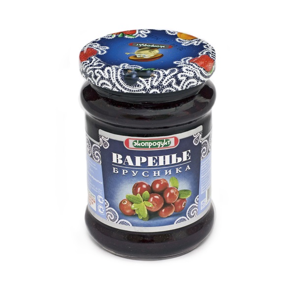 Варенье Экопродукт Десертное брусничное 325 г