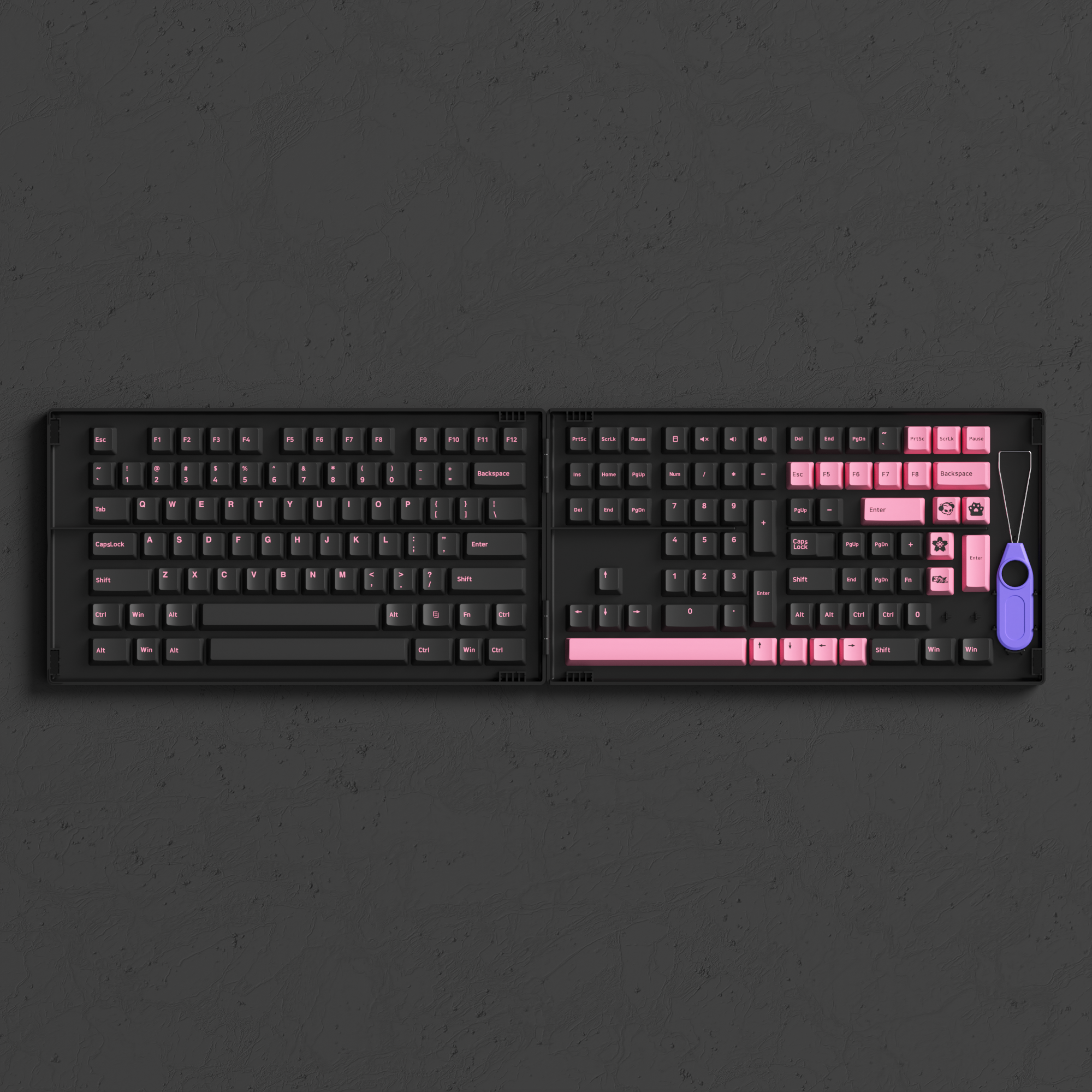 

Набор клавиш для клавиатуры Akko Black&Pink RU