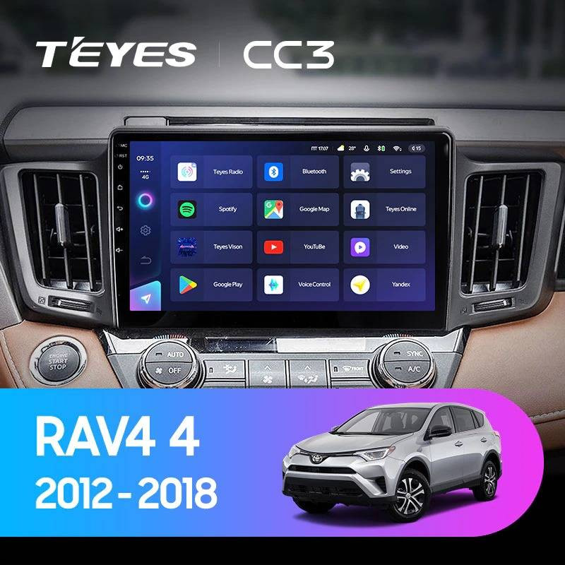 Штатная магнитола Teyes CC3 432 Toyota RAV4 2012-2018 4033000₽