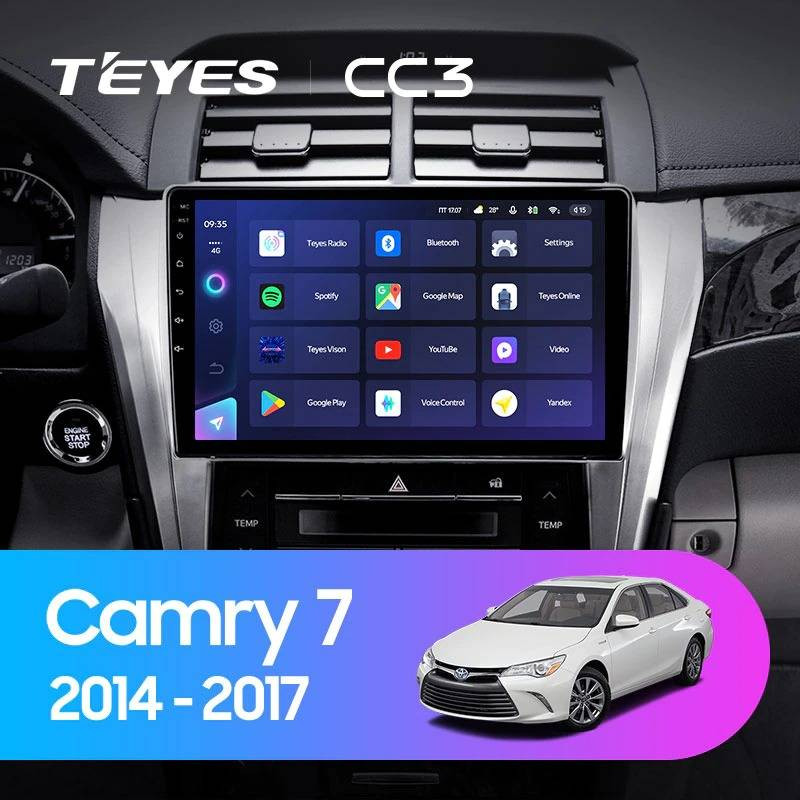 Штатная магнитола Teyes CC3 4/32 Toyota Camry 7 XV 50 55 (2014-2017) Тип-A