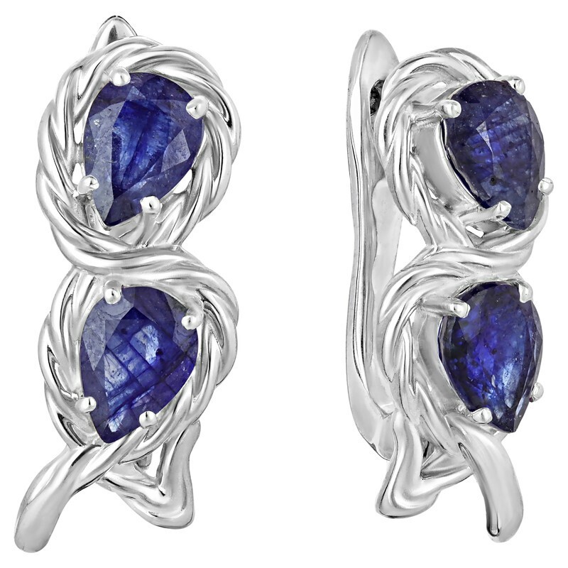 

Серьги из серебра с сапфиром LAZURIT-ONLINE 7875AG, 7875AG