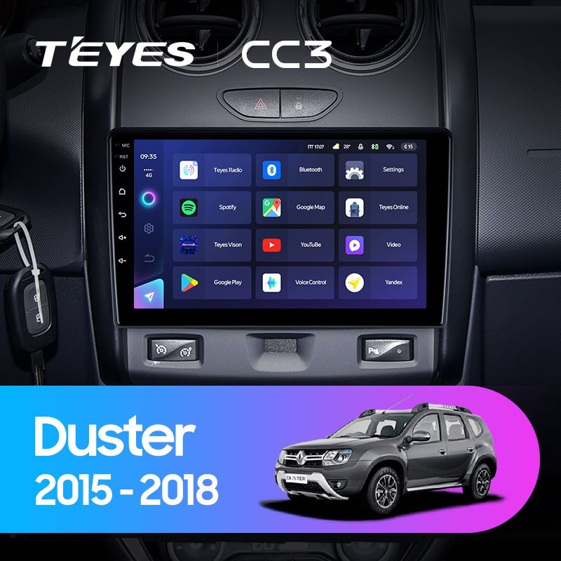 

Штатная магнитола Teyes CC3 4/32 Renault Duster (2015-2018), Teyes CC3 Renault Duster (2015-2018)