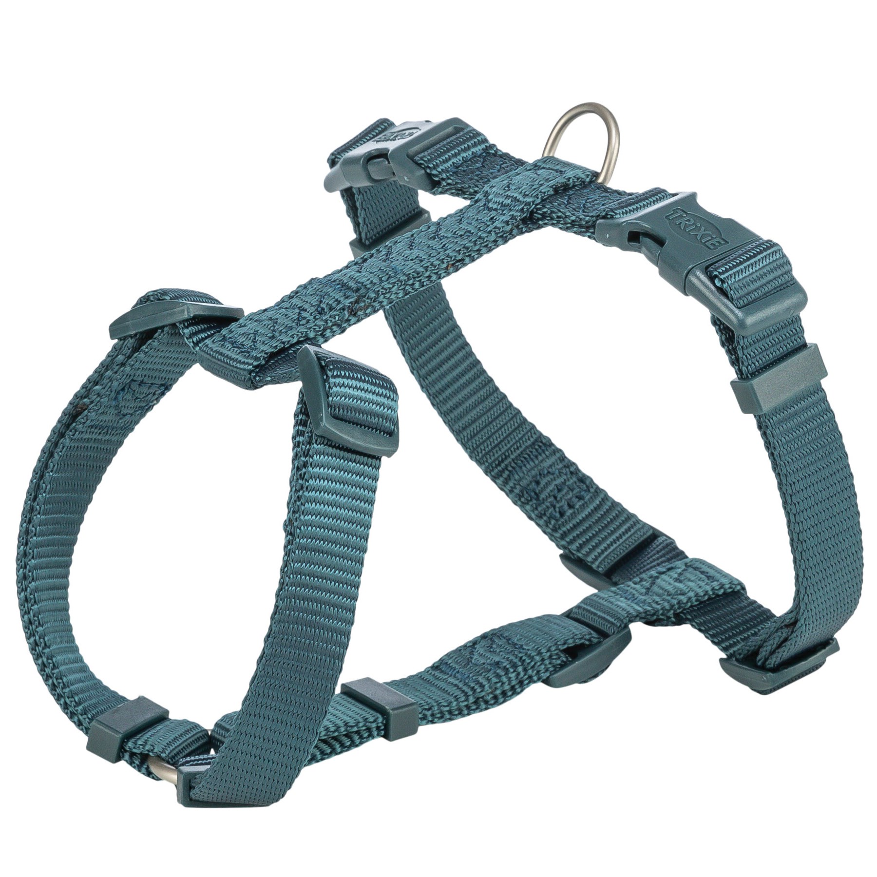 Шлейка для собак Trixie Premium H-harness, петроль, нейлон, S-M, 42-60 см/15 мм