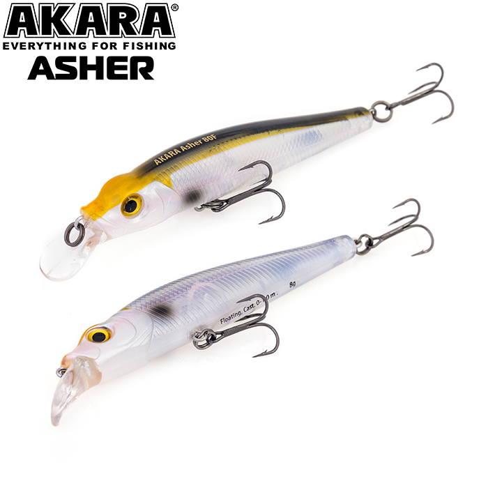 

Воблер Akara Asher 80F A80F-A77, Белый, Asher 80F