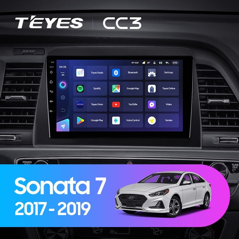 Штатная магнитола Teyes CC3 432 Hyundai Sonata 7 LF 2017-2019 3847700₽