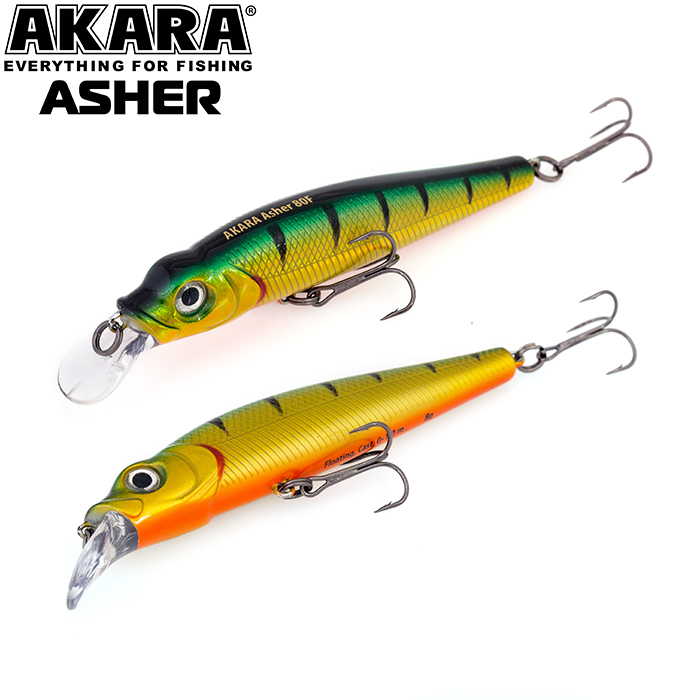 

Воблер Akara Asher 80F A80F-A18, Желтый, Asher 80F