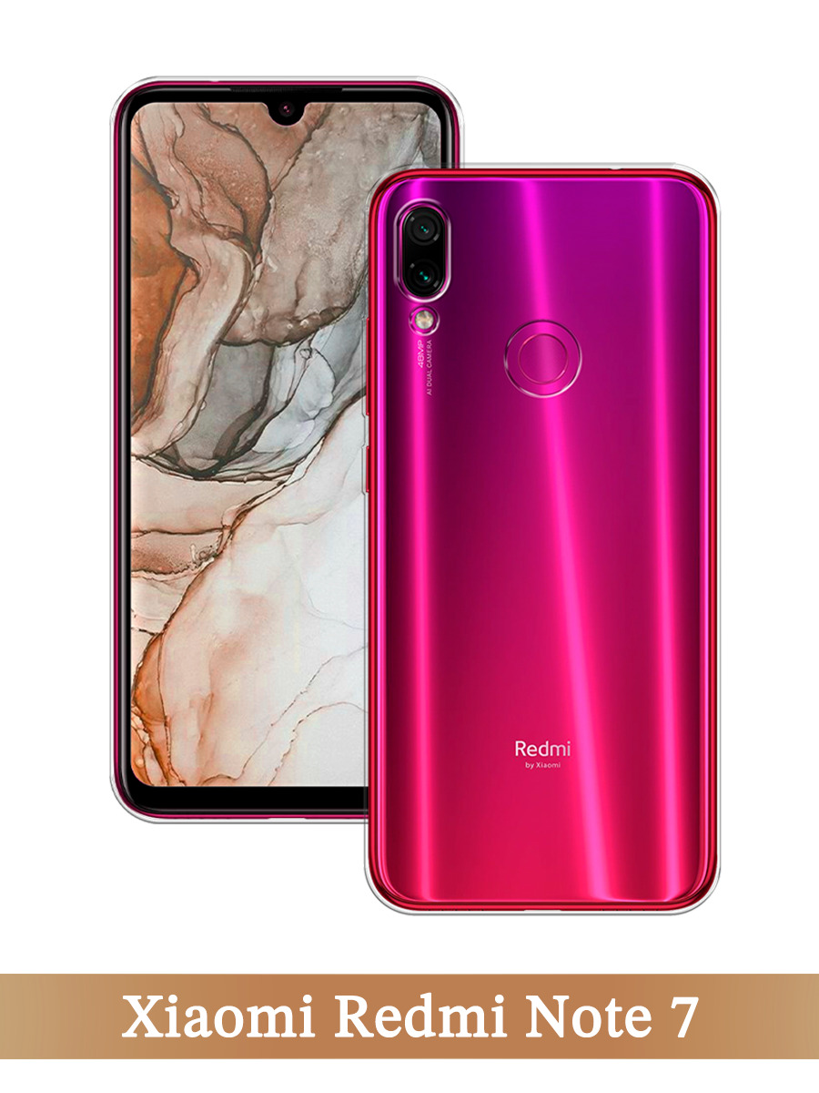 

Чехол на Xiaomi Redmi Note 7 прозрачный, 34750-1