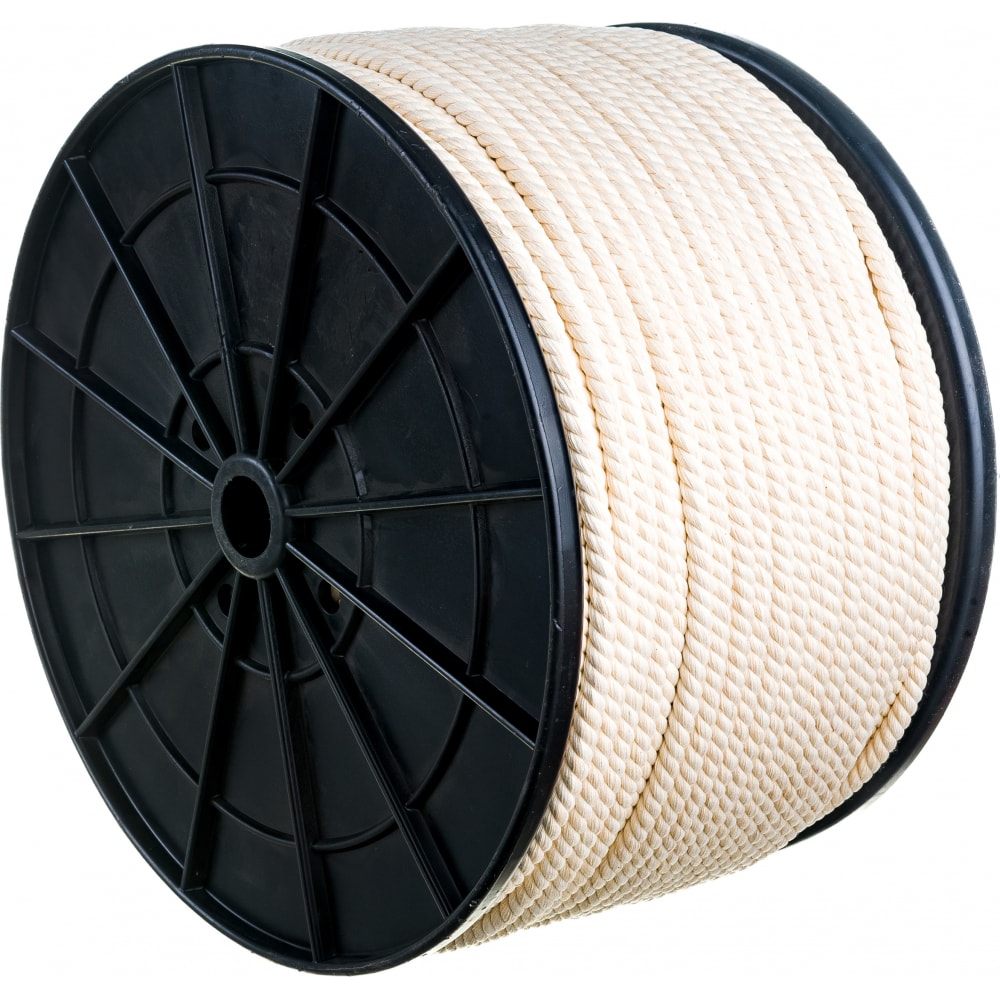 ЩИТ Веревка ХБ кр.3-прядн.d. 6 мм на кат. 200 мм 220 м 66835