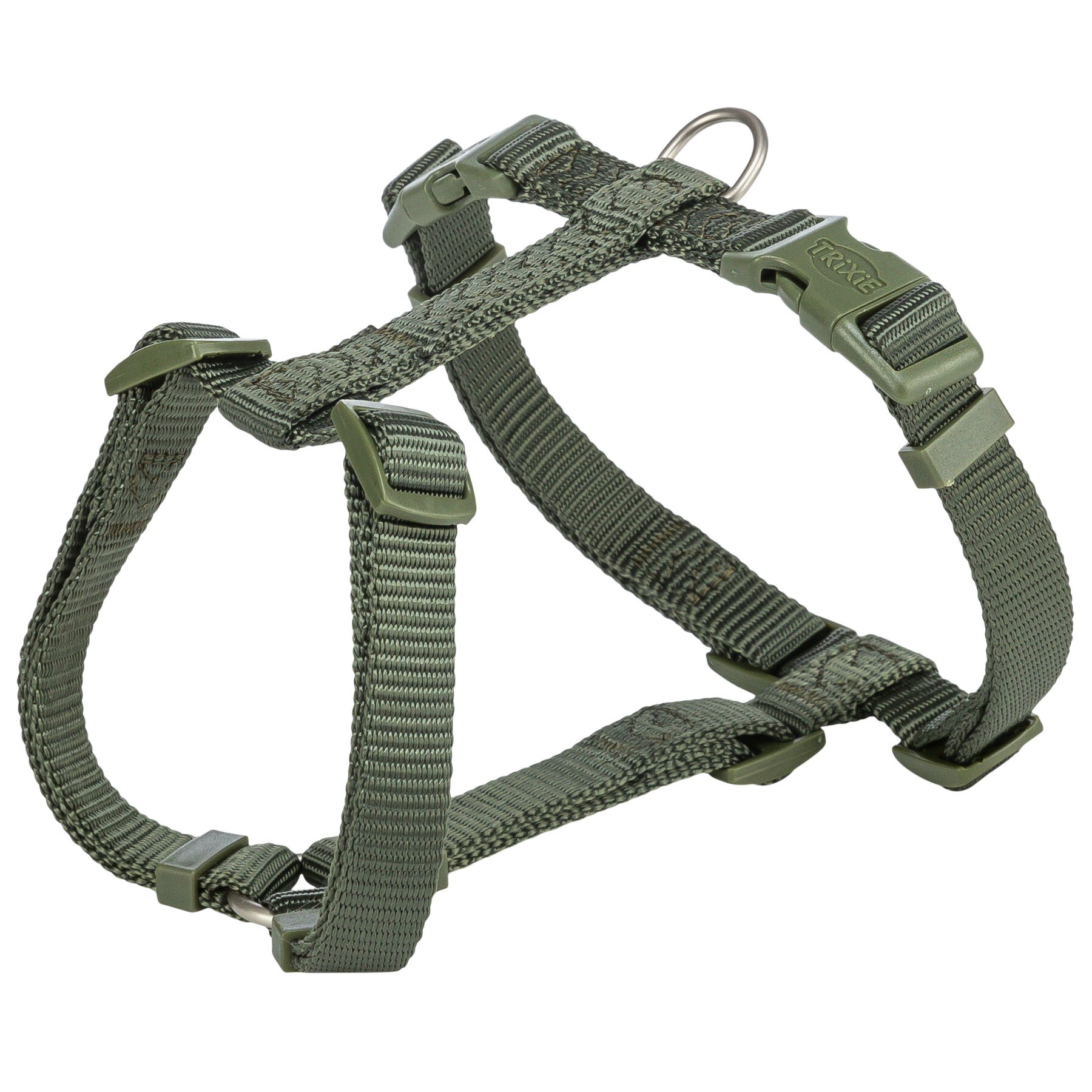 Шлейка для собак Trixie Premium H-harness, оливково-зеленый, нейлон, S-M, 42-60 см