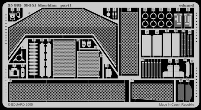 

Фототравление Eduard 35805 M-551 1/35, Однотонный