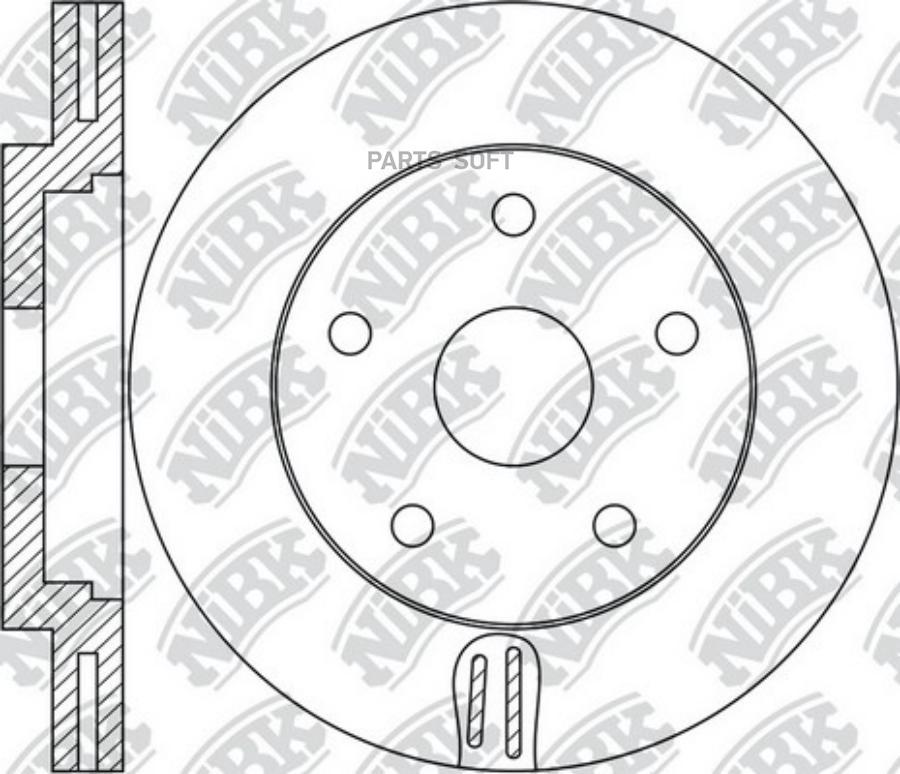 

NIBK RN1725 / RN1725V Диск тормозной | перед |