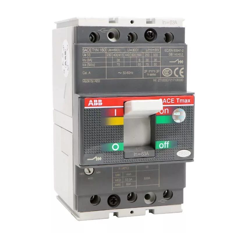 

Выключатель автоматический 3-x полюсный XT1B 160 ABB