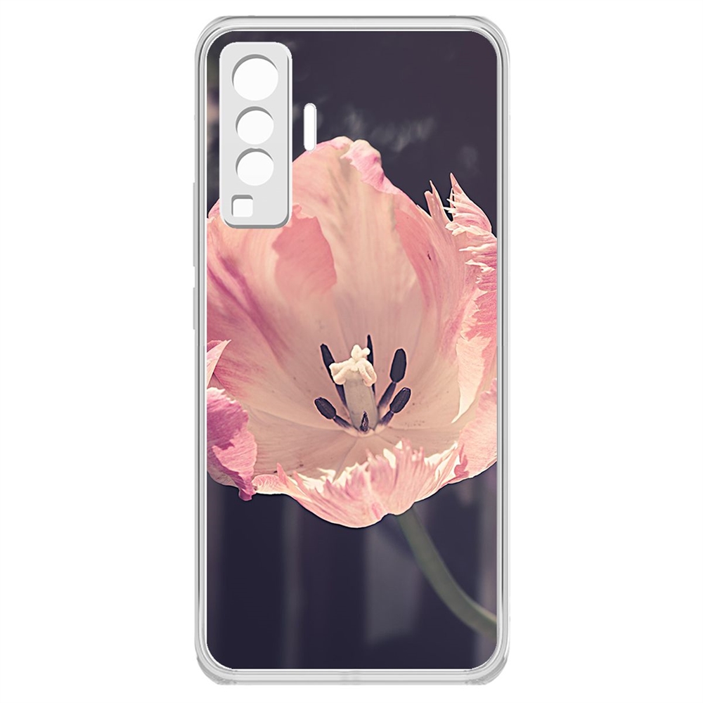 

Чехол-накладка Krutoff Clear Case Тюльпан для Vivo X50, Прозрачный