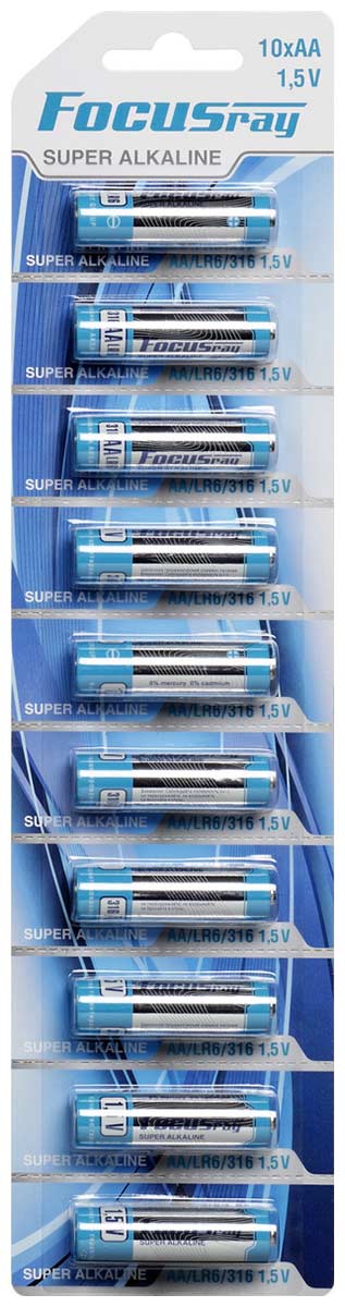 

Батарейки FOCUSray SUPER ALKALINE LR06/BL10 10/100/1000, SUPER ALKALINE LR06/BL10 10/100/1000