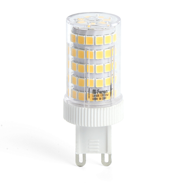 

Лампа светодиодная LED 11вт 230в G9 теплый капсульная | код 38149 | FERON (1 шт.)