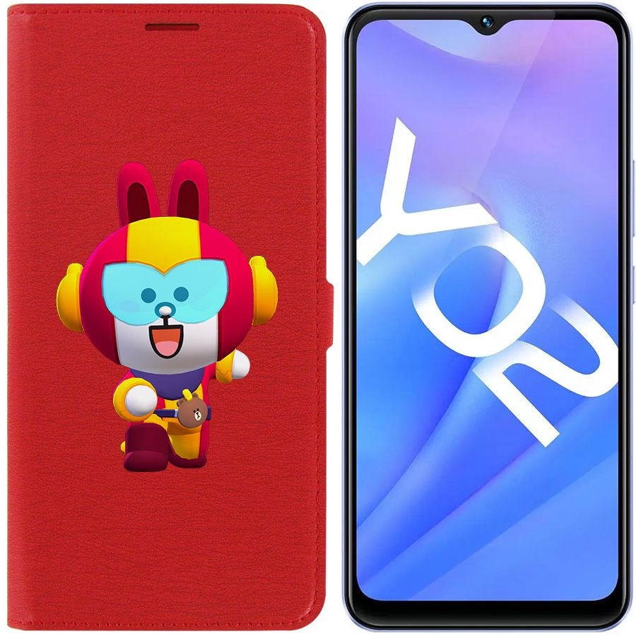 

Чехол-книжка Eco Book для Vivo Y02 Brawl Stars-Кони Макс