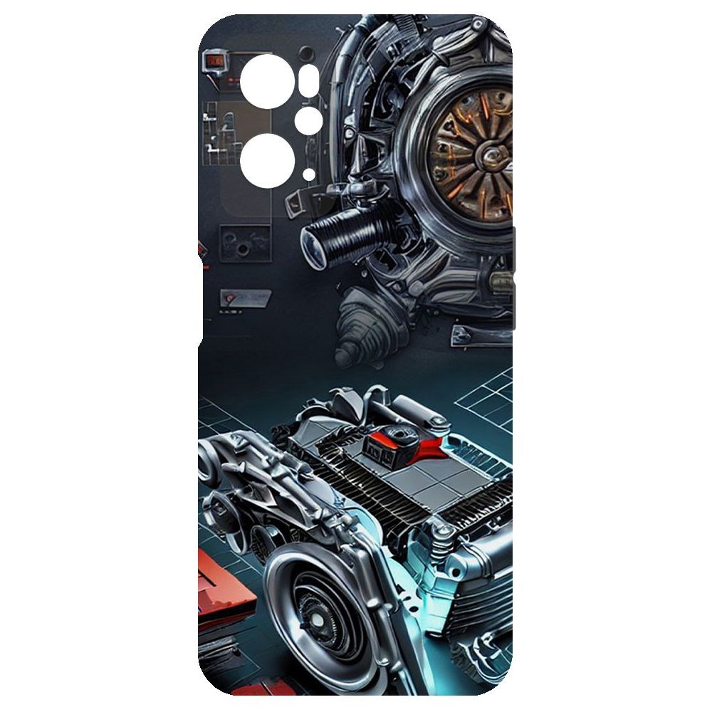 

Чехол-накладка Софт Моторы для Realme 9i, Черный
