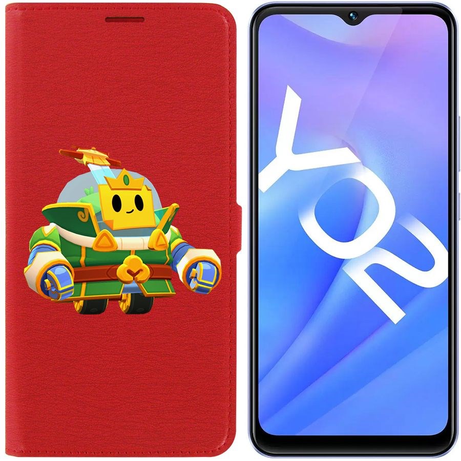 

Чехол-книжка Eco Book для Vivo Y02 Brawl Stars-Изумрудный Принц Спраут