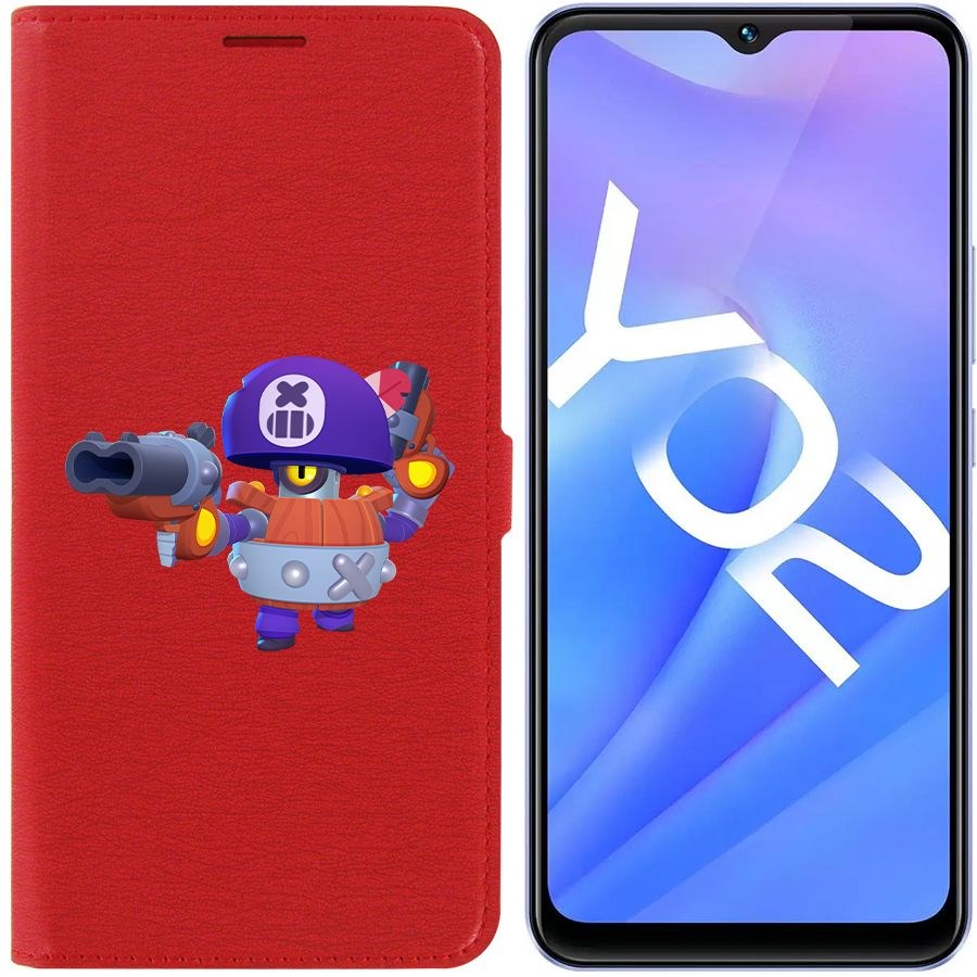 

Чехол-книжка Eco Book для Vivo Y02 Brawl Stars-Дэррил