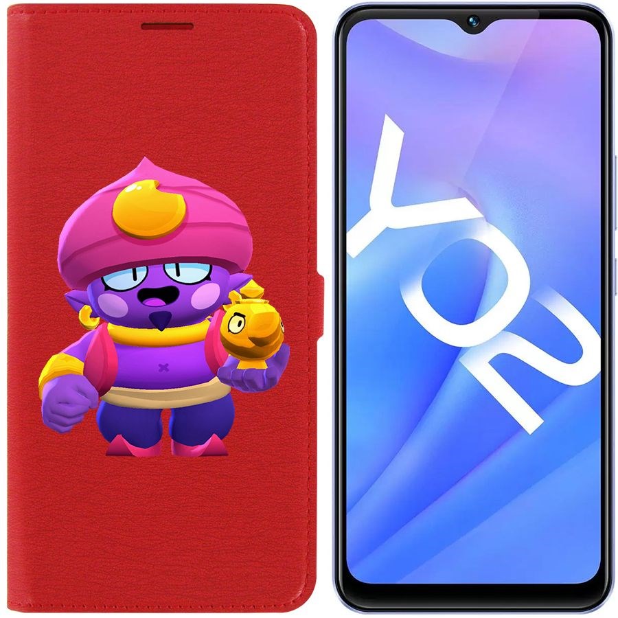 

Чехол-книжка Eco Book для Vivo Y02 Brawl Stars-Джин