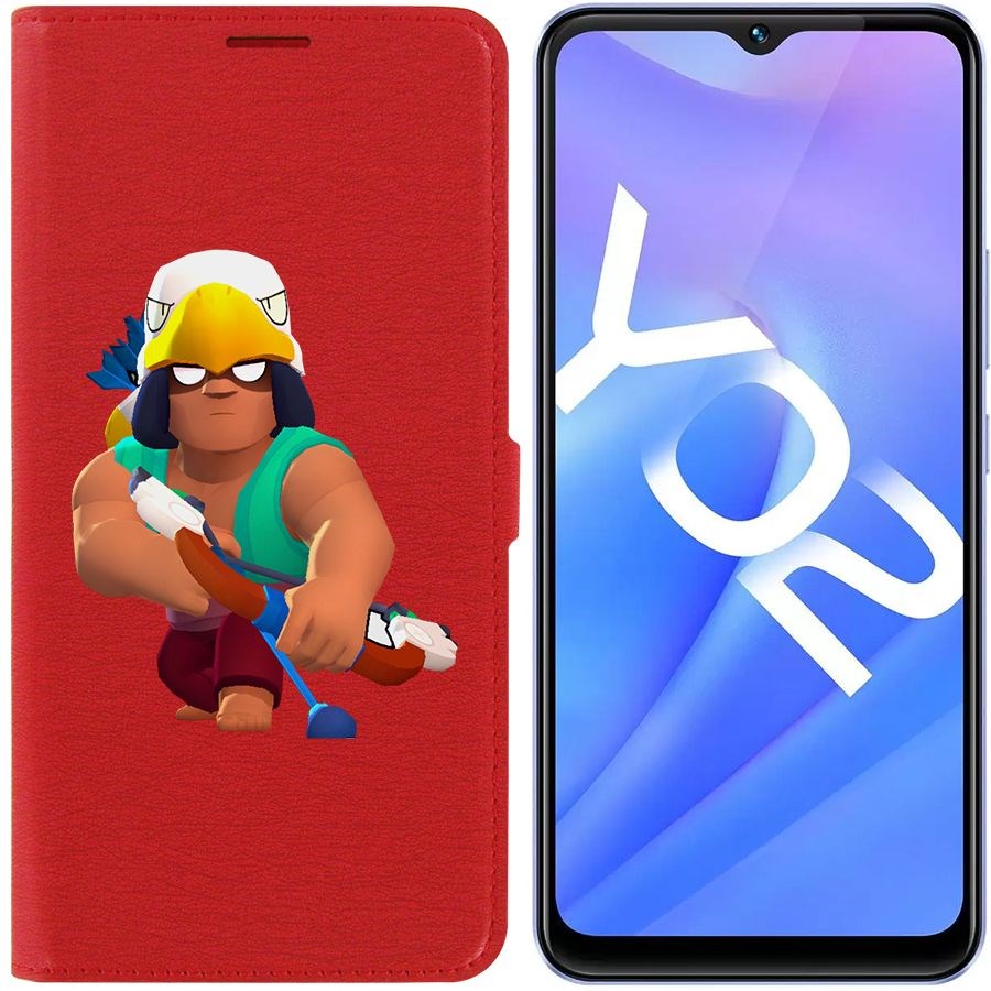 

Чехол-книжка Eco Book для Vivo Y02 Brawl Stars-Бо