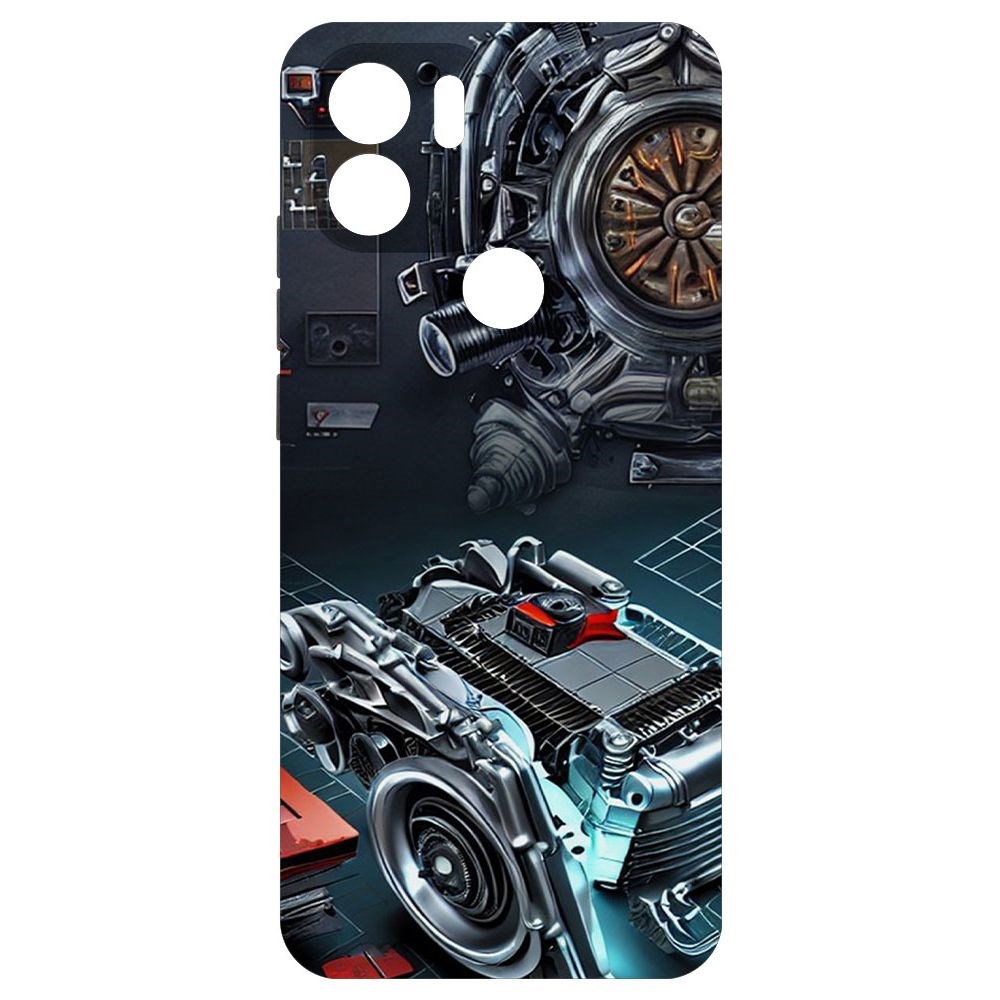 

Чехол-накладка Софт Моторы для Xiaomi Redmi A1+, Черный