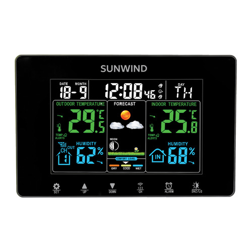 Погодная станция SunWind SW-WSH160-COLOR, черный