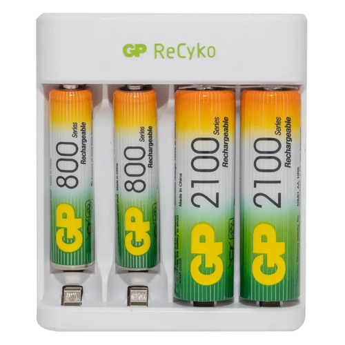 

AA/AAA Аккумулятор + зарядное устройство GP Recyko E411210, 4 шт.
