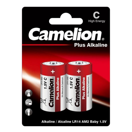 

C Батарейка CAMELION Plus Alkaline LR14-BP2, 2 шт. 8000мAч