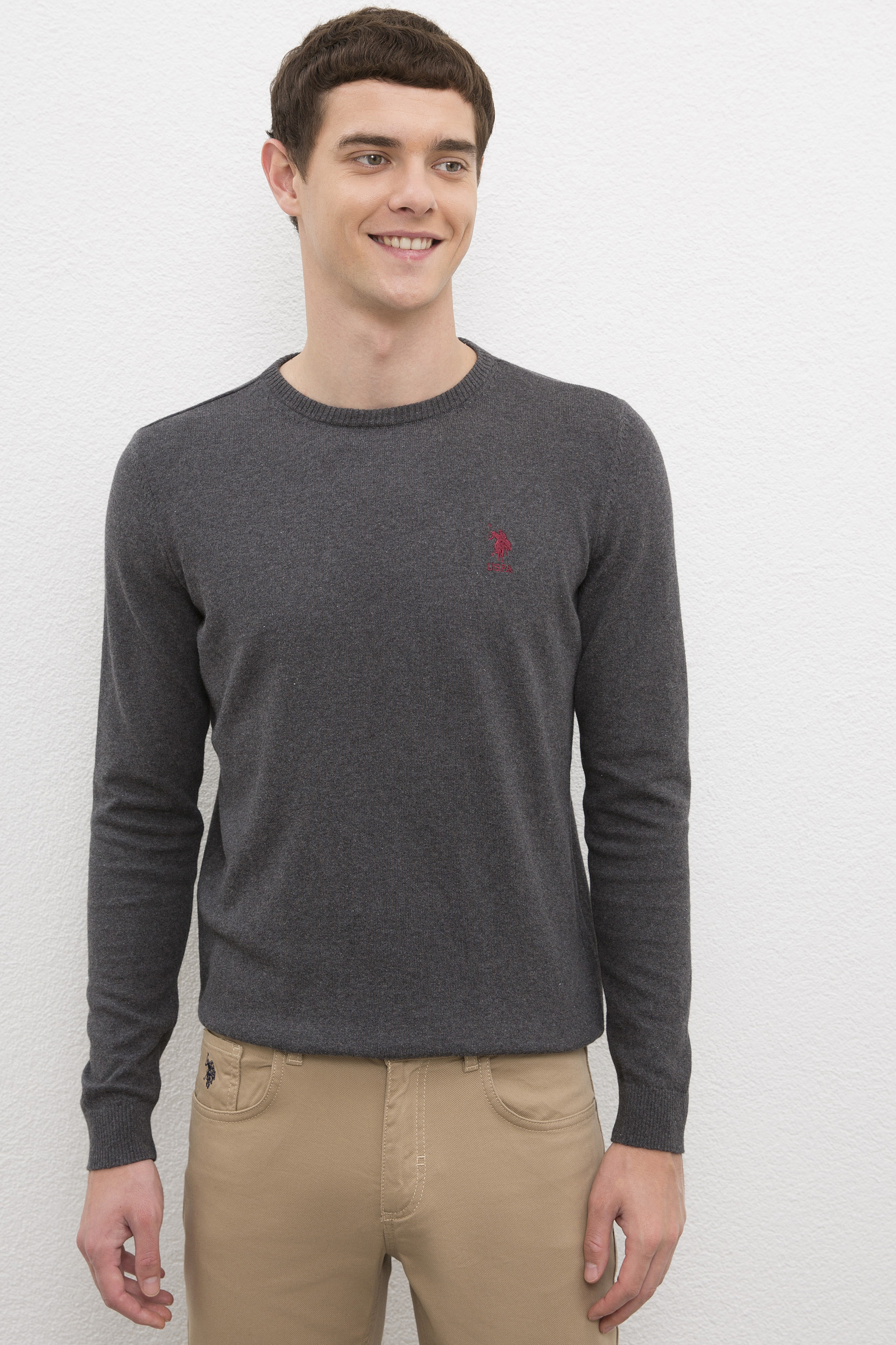 

Джемпер мужской U.S. POLO Assn. G081GL0TK0GTD01-GLBSK20 серый XL