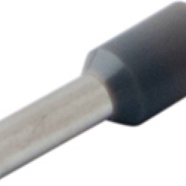 фото Штыревой втулочный наконечник rexant изолированный f-9 мм 4 кв.мм серый 08-0821