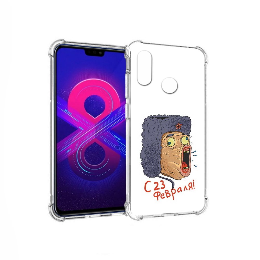 

Чехол MyPads Tocco для Honor 8X Max 23 февраля смешная эмоция (PT118941.31.15), Прозрачный, Tocco