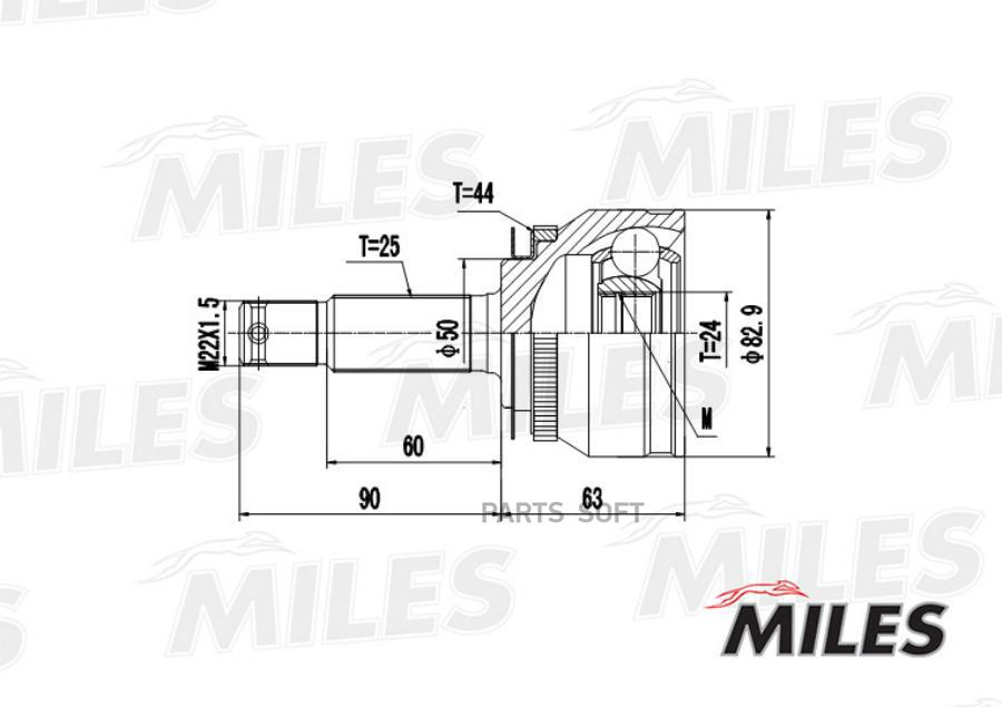 

MILES Шрус MILES ga20182 комплект