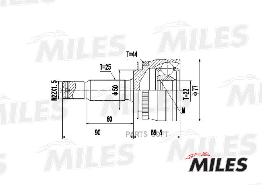 

MILES Шрус MILES ga20181 комплект